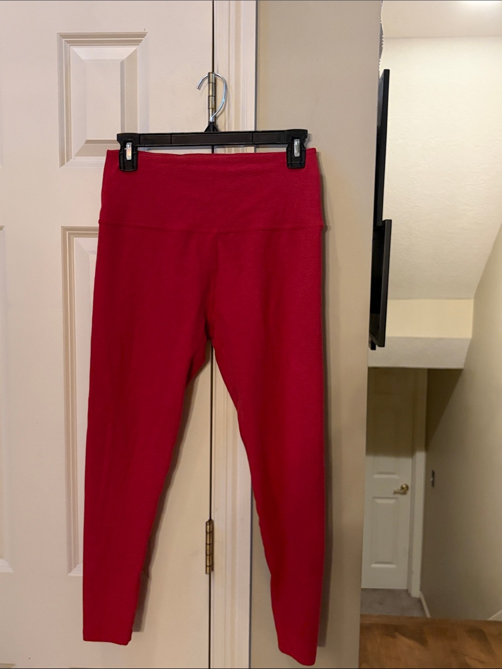 Beyond Yoga Heathered Red High-Rise Leggings, large